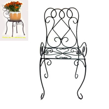 Chaise à lin compliquée en métal Décoration Porte-pot à fleurs de jardin